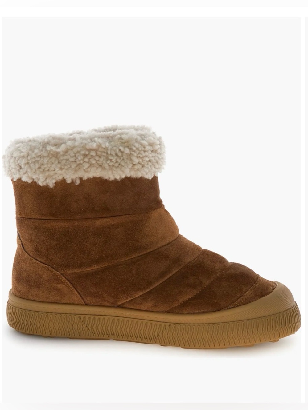NWT VOILE BLANCHE Pan Genuine Shearling Lined Bootie in Brown - Picture 4 of 16